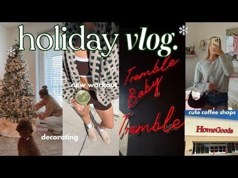 Vlog: Decorating For Christmas, Trying A New Pilates Studio, + Cute/festive Coffee Shop!