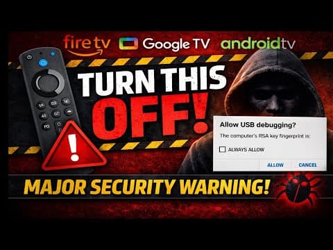 🚨 Turn This Off On Fire Tv, Google Tv & Android Tv (major Security Risk!)