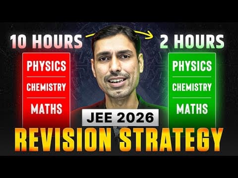 Best Revision Strategy To Clear Backlog : Jee Mains 2026 | Iit Strategy