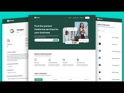 Build & Deploy Job Portal Website With Html Css Javascript (full Course)