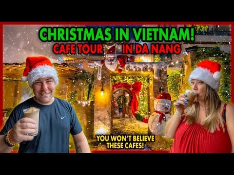 Vietnam Does Christmas Better Than You Think! ☕ Da Nang Cafe Tour