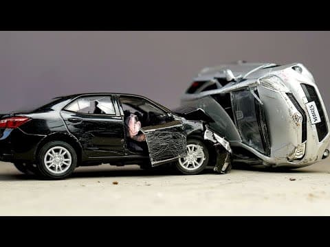 Toyota Corolla Vs. Toyota Yaris/vitz Diecast Crash Test – Epic Slow-motion Destruction 😮 Rp