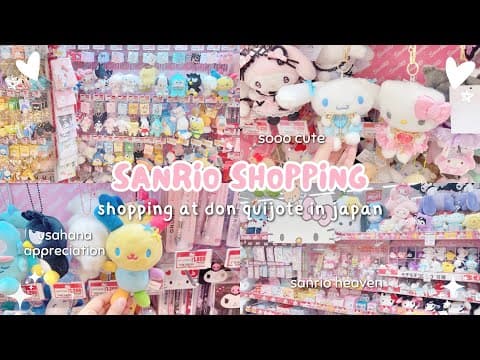 Japan Vlog 🛒💗 Sanrio Shopping At Don Quijote: Plushies, Sanrio Skincare, Toys, Clothes, Etc ♡