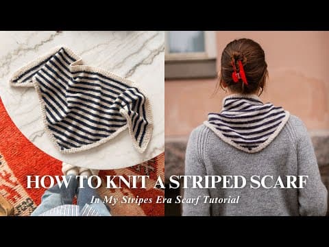 How To Knit A Striped Scarf 🧣 In My Stripes Era Scarf Tutorial