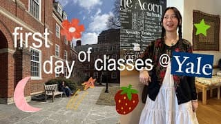 First Day Of Classes @ Yale 🌝🧺🫒 | Productive Study Vlog, Hanging W/ Friends, Spring Semester
