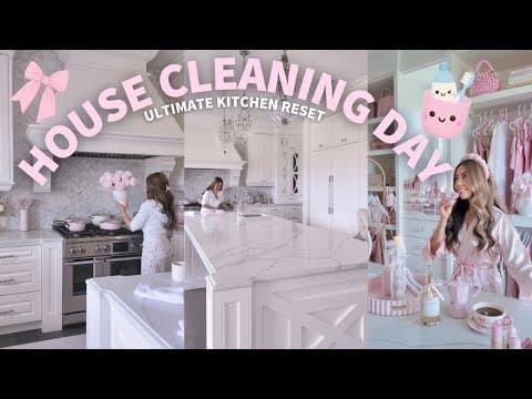 Ultimate Kitchen Deep Clean✨🎀| Satisfying Reset & Cleaning Motivation!🧼✨slmissglam