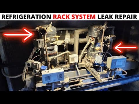 Hvacr: Commercial Refrigeration Rack System Emergency Service Refrigerant Leak Repair (r404a Leak)