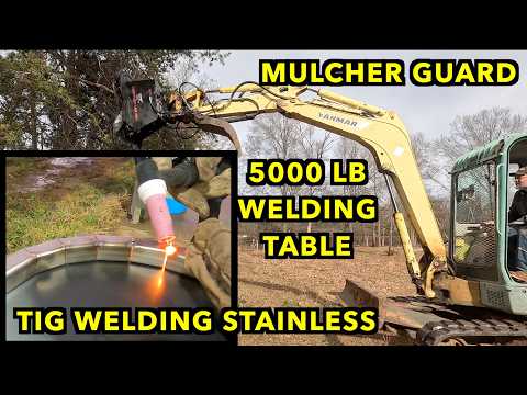I Built An Adjustable Height Welding Table & A Stainless Excavator Shield.