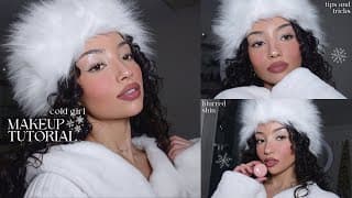 Cold Girl Makeup Tutorial | Easy Everyday Makeup For Winter | Soft Blurred Skin