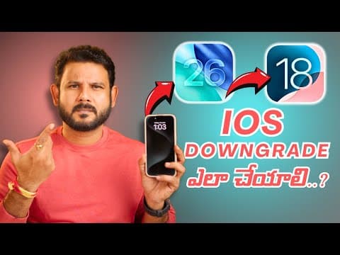 How To Go Back To Ios26 To Ios18 | Iphone Downgrade In Telugu #kmcreativezone #km #kishoremaarisetty