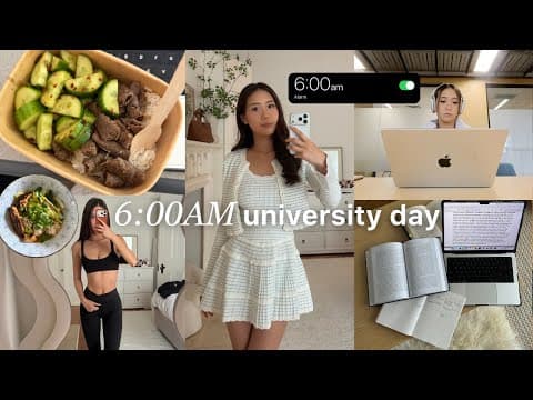 University Day In My Life | 6am Daily Student Routines, Workout + Diet Plan,  Baking For My Friends