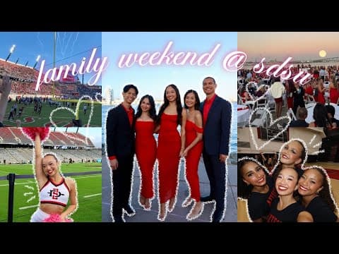 Family Weekend @ Sdsu ⭐︎ Gameday, Red Dress Gala, & Dance Team Clinics!