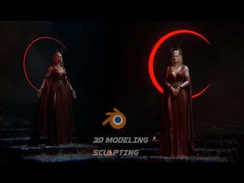 Fallen Angel - 3d Concept - Blender Modeling