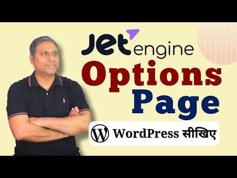 Create Options Pages In Wordpress Using Jetengine | Give Control To Your Client | Hindi