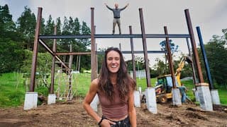 Building A House In The Jungle Of Panama