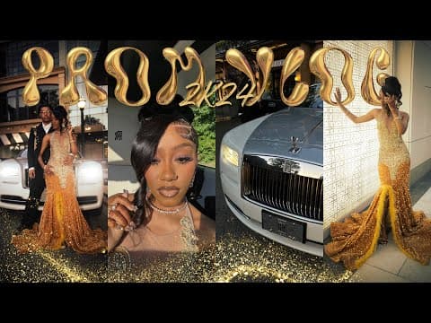 Prom Vlog 2k24 : Grwm + Nails, Hair, Makeup, Photoshoot, Etc | Jaahdiorr