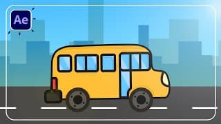 Cartoon Bus In After Effects Tutorials