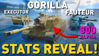 Gorilla, Executor And Fauteur Stats Revealed In World Of Tanks!