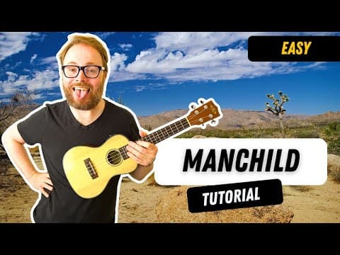 Manchild - Sabrina Carpenter (easy Ukulele Tutorial)
