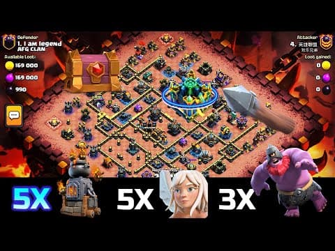 Th17 Furnace Attack Strategy For Clan Wars! Best Coc 3 Star Attack Strategy