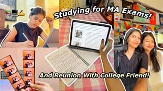 Study With Me For My Ma Exams!📚 Fun Birthday Treat With My College Friend!🍕 #study #productive
