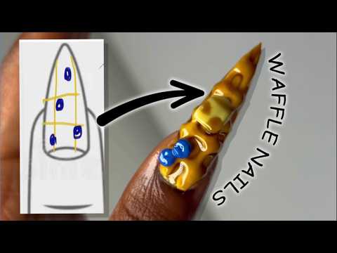 Waffle Nails Tutorial | 3d Nail Art