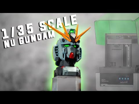 3d Printing A 1/35 Scale Nu Gundam Using The Uniformation Gk3 Pro