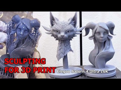 Quick Sculpt & 3d Print Test – Elegoo Saturn 4 Ultra 16k