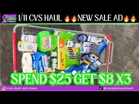 1/11 Cvs Haul 🔥freebies, Ibotta, Vitamins , Clearance, Household & More- 1/11 Cvs Deals! #cvshaul