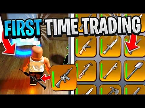 I Got 2 M16's Trading For The First Time In Roblox Blockspin