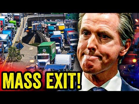 Gavin Newsom PANICS as THOUSANDS of Truckers LEAVE California!!!