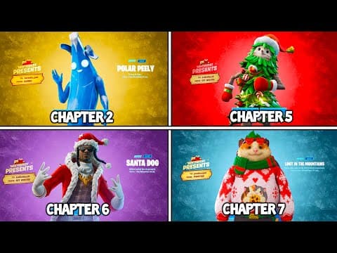 Evolution Of All Winterfest Fortnite Presents Chapter 2 - Chapter 7 (fortnite Presents Guide 2025 )