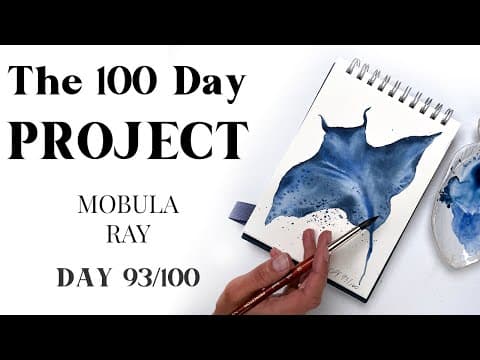 How To Paint Mobula Ray. Easy Painting Idea 93/100
