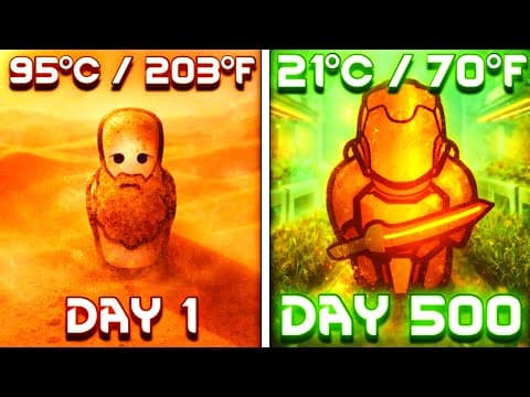 I Survived 500 Days Solo In Rimworld's True Extreme Desert (95°c / 203°f)