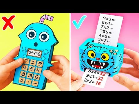 Sprunki Vs Kpop Demon Hunters Cardboard Calculator🎒✏️ *paper & Cardboard Diy Supplies*