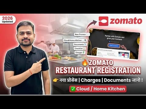 Zomato Restaurant Registration | Zomato Cloud Or Home Kitchen Registration | Zomato Partner
