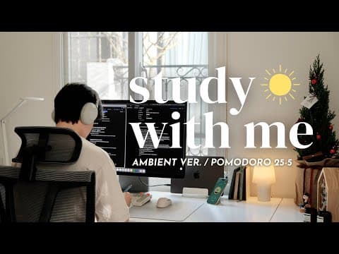 ⛅️ 2-hour Study With Me | Early Morning, No Bgm | Pomodoro 25/5