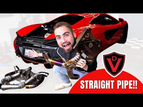 Straight Piping My Mclaren 570s With The Valvetronic Complete Exhast! Crazy Loud!!!