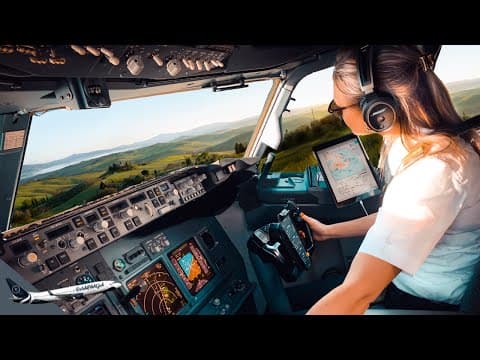 Boeing 737 Incredible Landing Pisa Italy Tuscany Airport Rwy04r | Cockpit View | Airline Pilot Life