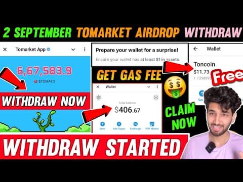 Tomarket Airdrop Withdrawal Today 🤑 | 1$ Assets In Bitget Wallet Trick ✅️ | Claim Tomarket Airdrop