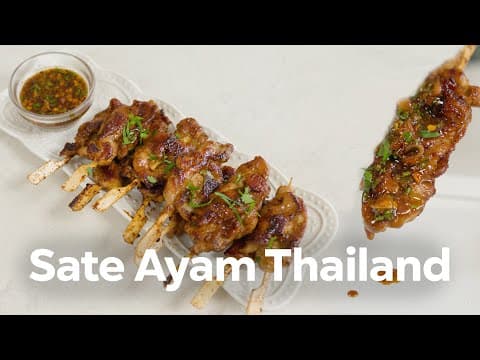 Halal ! Resep Sate Ayam Thailand Ala Street Food ! (moo Ping)