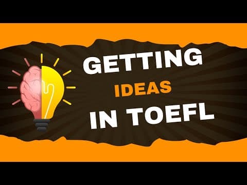 Getting Ideas In Toefl Speaking Question 1