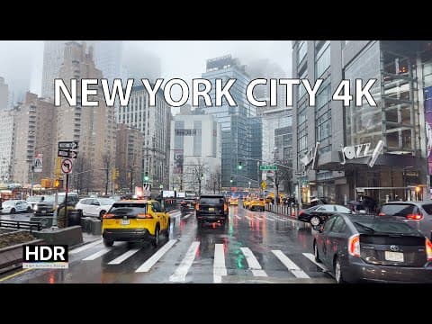 Rainy Streets Of New York City - 4k Hdr Compilation - Usa
