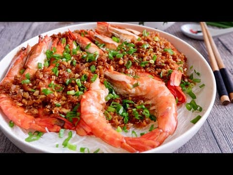 Super Easy Steamed Prawns W/ Preserved Radish (cai Po) 菜脯蒸虾 Chinese Teochew Soy Sauce Shrimp Recipe