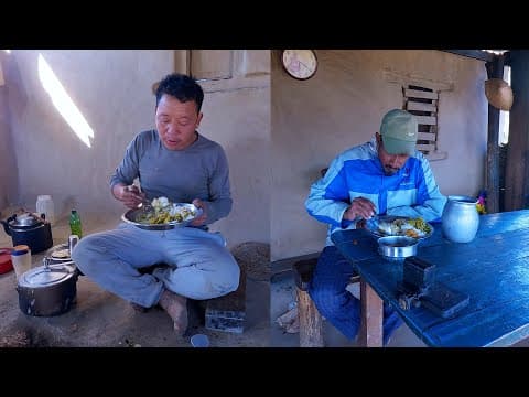 We Are Enjoying Food Together With Fox Uncle || Life In Rural Nepal || @bhumicooking