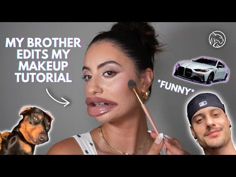I Let My Little Brother Edit My Full Glam Makeup Tutorial... He Did Me So Dirty!!