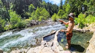 Fishing From A Hot Spring