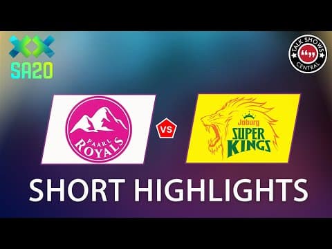 Short Highlights | Paarl Royals Vs Joburg Super Kings | Eliminator | Sa20 | Zk13