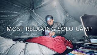 Relax And Enjoying The Soothing Tropical Forest With A Warm And Cozy Small Tent • Solo Camping Asmr
