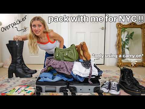 Pack With Me For New York City *chaotic Overpacker Edition*